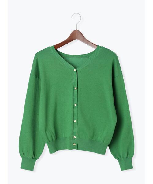 Te chichi TERRASSE（テチチテラス）の「前後2WAY金釦カーディガン（カーディガン/ボレロ・レディース・イエロー/グレー/グリーン/ブラック・F）」の14枚目の写真