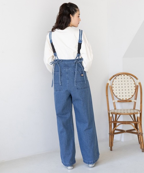 【オオハシ商店】リボンデニム オーバーオール サロペット★Dickies Dickies ディッキーズ デニム オーバーオール サロペット メンズ