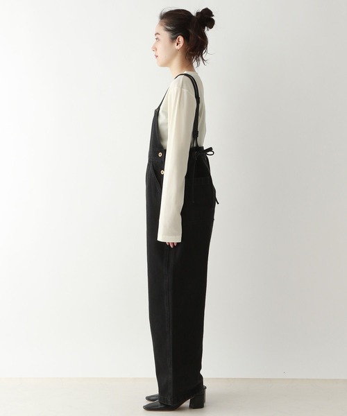 Dickies(ディッキーズ)の「DICKIES/ディッキーズ バックリボンデニムサロペット(サロペット/オーバーオール・レディース・ブルー/ブラック・LARGE/MEDIUM)」の11枚目の写真