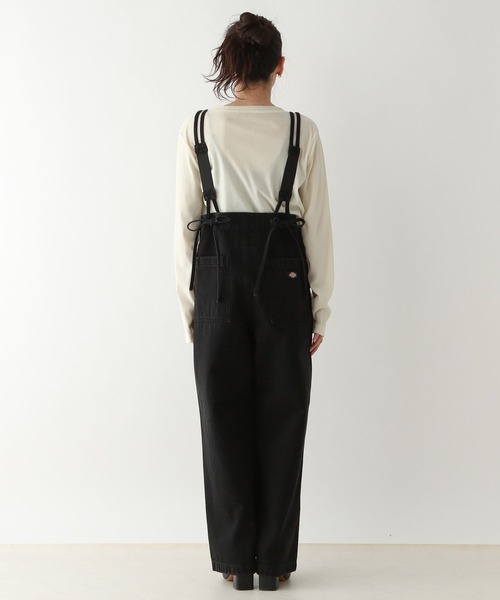 Dickies(ディッキーズ)の「DICKIES/ディッキーズ バックリボンデニムサロペット(サロペット/オーバーオール・レディース・ブルー/ブラック・LARGE/MEDIUM)」の12枚目の写真