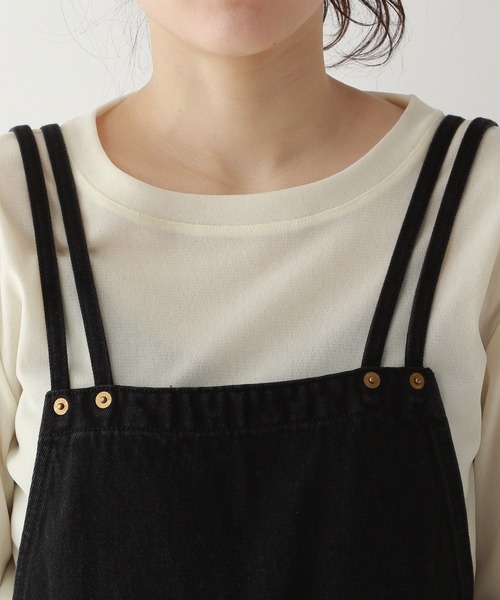 Dickies(ディッキーズ)の「DICKIES/ディッキーズ バックリボンデニムサロペット(サロペット/オーバーオール・レディース・ブルー/ブラック・LARGE/MEDIUM)」の14枚目の写真