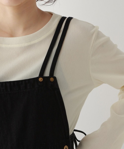 Dickies(ディッキーズ)の「DICKIES/ディッキーズ バックリボンデニムサロペット(サロペット/オーバーオール・レディース・ブルー/ブラック・LARGE/MEDIUM)」の15枚目の写真