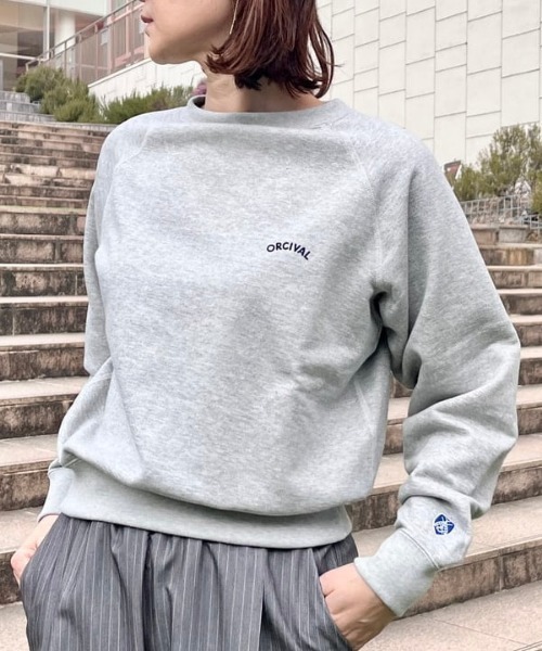 セール】ORCIVAL / Light French Terry Boat Neck Sweat
