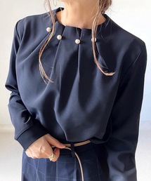 aquagarage | パールネックブラウス(シャツ/ブラウス)