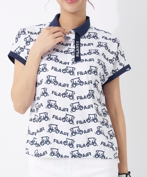FILA GOLF(フィラゴルフ )の「【FILA GOLF/フィラゴルフ】レディース半袖シャツ ゴルフ(シャツ/ブラウス・レディース・ホワイト/パープル/ネイビー・MEDIUM/LARGE/X-LARGE)」の5枚目の写真