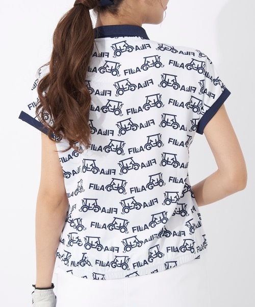 FILA GOLF(フィラゴルフ )の「【FILA GOLF/フィラゴルフ】レディース半袖シャツ ゴルフ(シャツ/ブラウス・レディース・ホワイト/パープル/ネイビー・MEDIUM/LARGE/X-LARGE)」の7枚目の写真