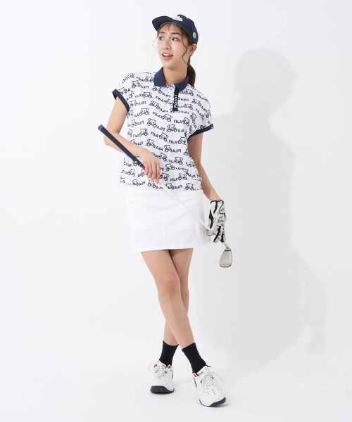 FILA GOLF(フィラゴルフ )の「【FILA GOLF/フィラゴルフ】レディース半袖シャツ ゴルフ(シャツ/ブラウス・レディース・ホワイト/パープル/ネイビー・MEDIUM/LARGE/X-LARGE)」の9枚目の写真