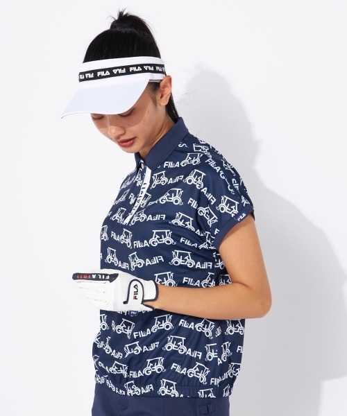 FILA GOLF(フィラゴルフ )の「【FILA GOLF/フィラゴルフ】レディース半袖シャツ ゴルフ(シャツ/ブラウス・レディース・ホワイト/パープル/ネイビー・MEDIUM/LARGE/X-LARGE)」の12枚目の写真