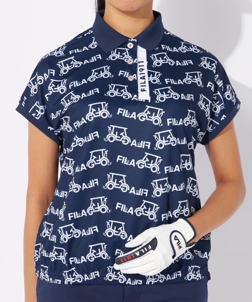FILA GOLF(フィラゴルフ )の「【FILA GOLF/フィラゴルフ】レディース半袖シャツ ゴルフ(シャツ/ブラウス・レディース・ホワイト/パープル/ネイビー・MEDIUM/LARGE/X-LARGE)」の13枚目の写真