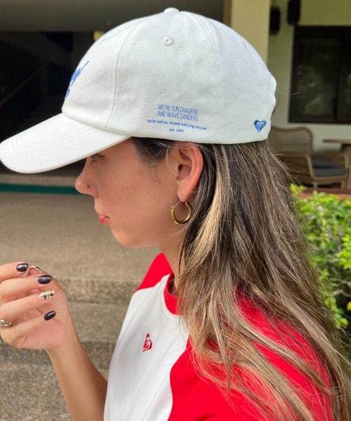 ROXY（ロキシー）の「SUN CHASERS CAP /ロキシーロゴ刺繍6パネルキャップ（帽子）（キャップ・レディース・グリーン/ブラック/ピンク/ホワイト・FREE）」の21枚目の写真