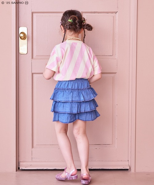 MARKEY'S（マーキーズ）の「【Little Twin Stars／リトルツインスターズ】別注しましまTシャツ（Tシャツ/カットソー・キッズ・ピンク・140/95/130/80/120/110/100/90）」の6枚目の写真