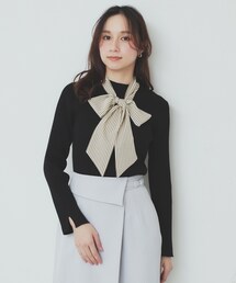 LEMAIRE アイボリー スカーフ付きニット LEMAIRE アイボリー スカーフ付きニット