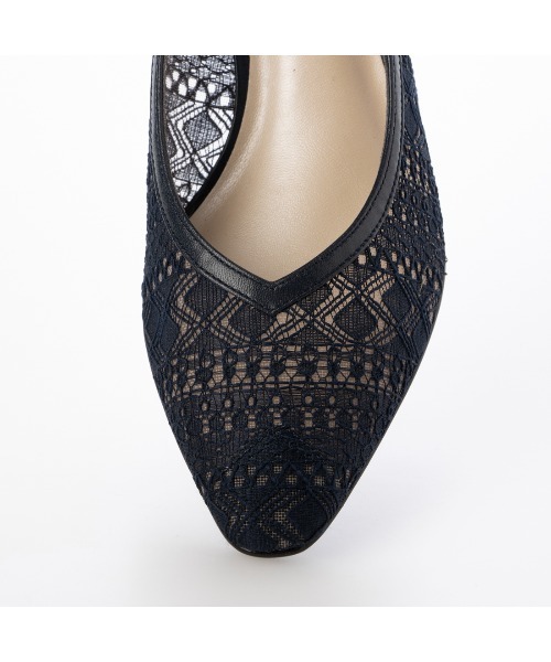 Riz raffinee(リズラフィーネ)の「Vカットレースパンプス(パンプス・レディース・ネイビー/ブラック/ベージュ/ラベンダー・24cm/23.5cm/23cm/22.5cm/22cm/24.5cm)」の19枚目の写真