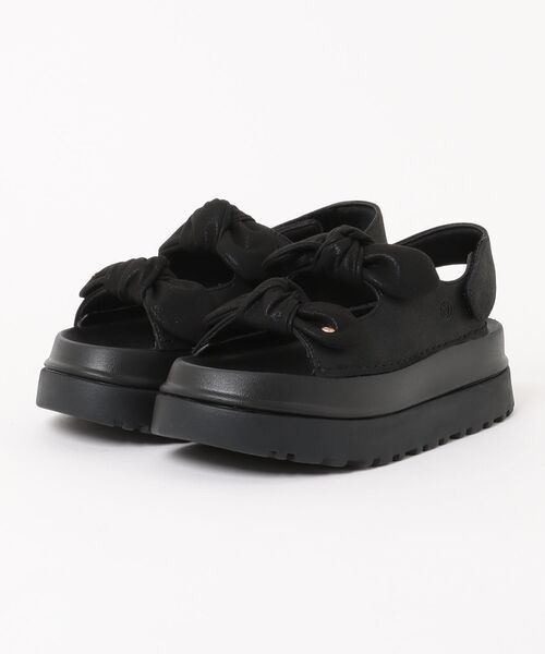 MACKINTOSH PHILOSOPHY（ﾏｯｷﾝﾄｯｼｭ ﾌｨﾛｿﾌｨｰ）の「厚底ダブルリボンサンダル（サンダル・レディース・ブラック/プラチナム・S(22.5cm)/M(23.5cm)/L(24.5cm)）」の2枚目の写真