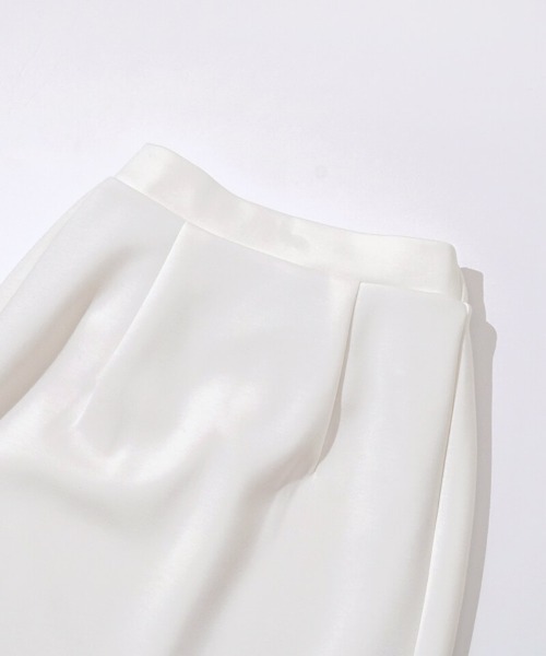 flower(フラワー)の「ライトリーニットスカート(スカート・レディース・アイボリー/チャコールグレー・FREE)」の16枚目の写真