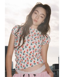 HOLIDAY（ホリデイ）の「SUPER RIB PUFF S/S TOPS (TULIP) スーパー