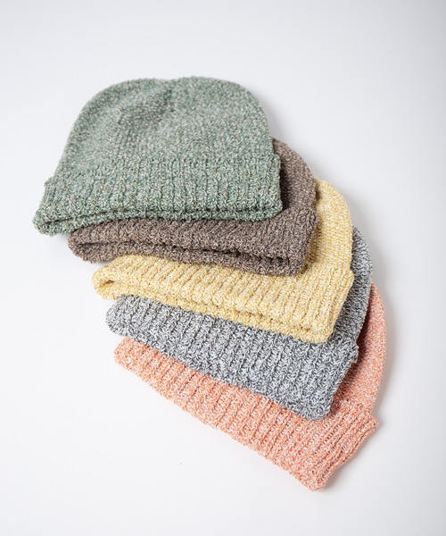 RACAL（ラカル）の「JP Paper Blend Melange Knit Watch / 和紙ブレンド目ランジニットワッチ（ニットキャップ/ビーニー・レディース・ブラウン/グレー/イエロー/オレンジ/グリーン・FREE）」の6枚目の写真