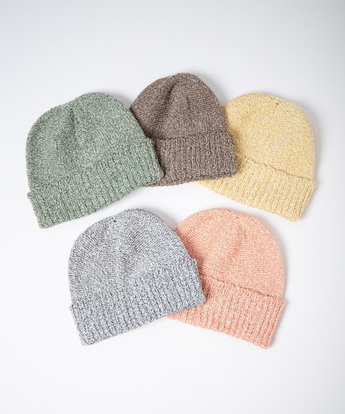 RACAL（ラカル）の「JP Paper Blend Melange Knit Watch / 和紙ブレンド目ランジニットワッチ（ニットキャップ/ビーニー・レディース・ブラウン/グレー/イエロー/オレンジ/グリーン・FREE）」の7枚目の写真