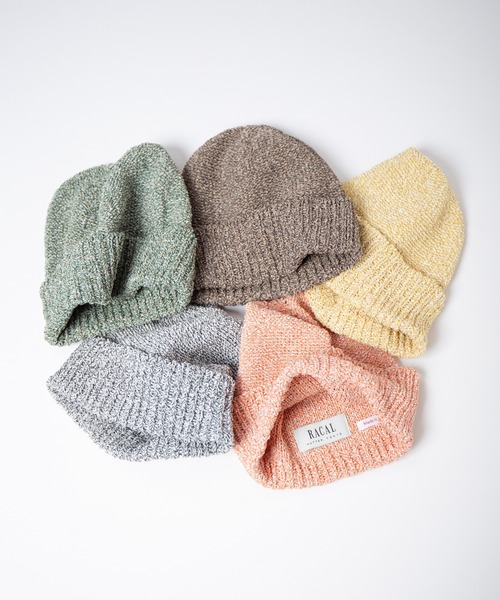 RACAL（ラカル）の「JP Paper Blend Melange Knit Watch / 和紙ブレンド目ランジニットワッチ（ニットキャップ/ビーニー・レディース・ブラウン/グレー/イエロー/オレンジ/グリーン・FREE）」の8枚目の写真