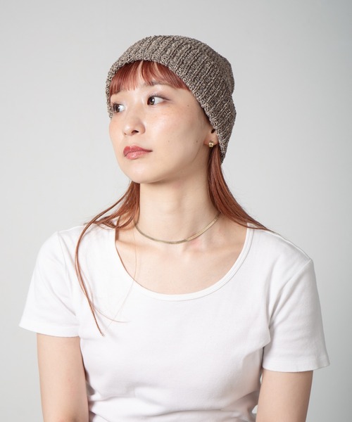 RACAL（ラカル）の「JP Paper Blend Melange Knit Watch / 和紙ブレンド目ランジニットワッチ（ニットキャップ/ビーニー・レディース・ブラウン/グレー/イエロー/オレンジ/グリーン・FREE）」の21枚目の写真
