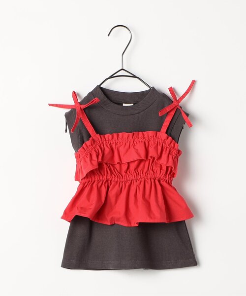 セール】【ジュニア対応】フリルビスチェ&トップスセット（T