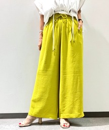 Q | 麻調リラックスパンツ(その他パンツ)