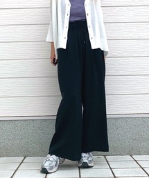 麻調リラックスパンツ