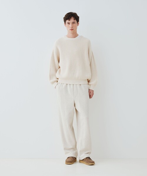 GALERIE VIE(ギャルリー ヴィー)の「フィッシャーマンズリブ クルーネックプルオーバー(ニット/セーター・メンズ・ホワイト/ネイビー・FREE)」の3枚目の写真