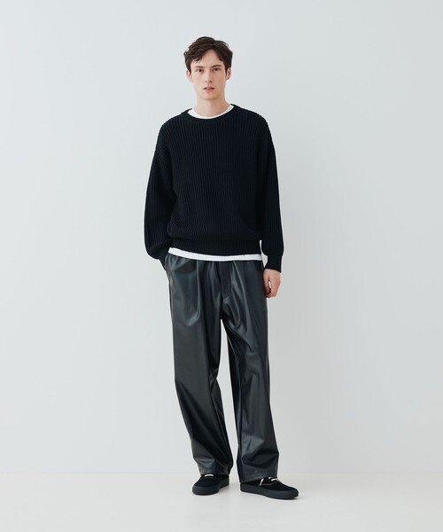 GALERIE VIE(ギャルリー ヴィー)の「フィッシャーマンズリブ クルーネックプルオーバー(ニット/セーター・メンズ・ホワイト/ネイビー・FREE)」の11枚目の写真