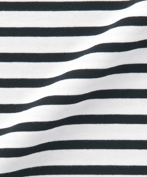 無印良品（ムジルシリョウヒン）の「キッズ　天竺編みクルーネック半袖Ｔシャツ　ボーダー（Tシャツ/カットソー・キッズ・ライトグレー系/ブラック系/カーキ系/イエロー系/ブルー系/パープル系/オレンジ系/グリーン系・110/120/130/140/150）」の21枚目の写真