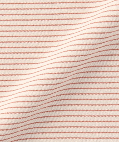 無印良品（ムジルシリョウヒン）の「キッズ　天竺編みクルーネック半袖Ｔシャツ　ボーダー（Tシャツ/カットソー・キッズ・ライトグレー系/ブラック系/カーキ系/イエロー系/ブルー系/パープル系/オレンジ系/グリーン系・110/120/130/140/150）」の14枚目の写真