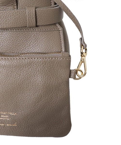 CHRISTIAN VILLA（クリスチャンヴィラ）の「CHRISTIAN VILLA / belted 2way bag(ベルト付き2wayバッグ 6241)（ショルダーバッグ・レディース・ホワイト/グレー・FREE）」の10枚目の写真
