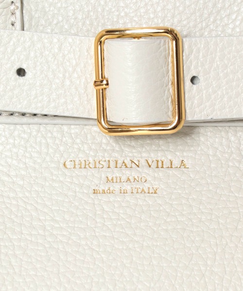 CHRISTIAN VILLA（クリスチャンヴィラ）の「CHRISTIAN VILLA / belted 2way bag(ベルト付き2wayバッグ 6241)（ショルダーバッグ・レディース・ホワイト/グレー・FREE）」の20枚目の写真