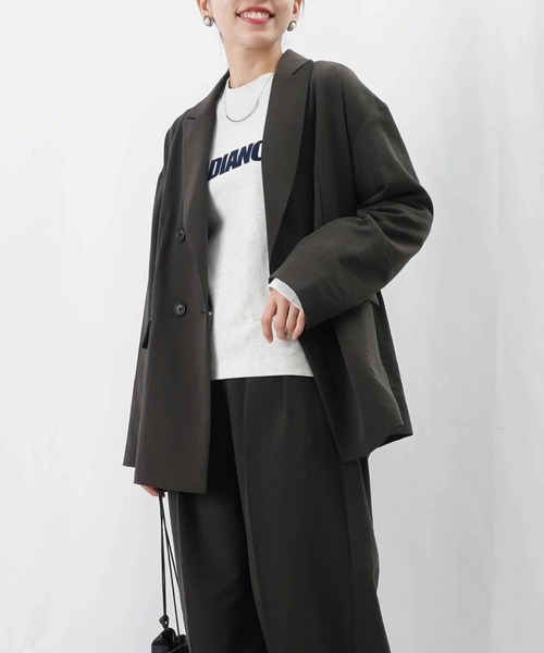 LUCA/LADY LUCK LUCA(ルカ/レディラックルカ)の「LC/LLL 40フライスロゴロンT/コットンフライスTシャツ(Tシャツ/カットソー・レディース・オートミール/ネイビー/オフホワイト・FREE)」の11枚目の写真