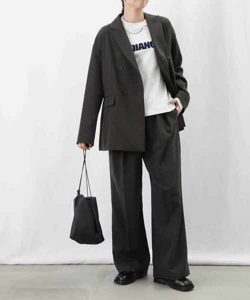 LUCA/LADY LUCK LUCA(ルカ/レディラックルカ)の「LC/LLL 40フライスロゴロンT/コットンフライスTシャツ(Tシャツ/カットソー・レディース・オートミール/ネイビー/オフホワイト・FREE)」の12枚目の写真