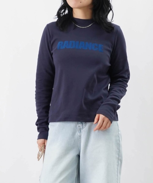 LUCA/LADY LUCK LUCA(ルカ/レディラックルカ)の「LC/LLL 40フライスロゴロンT/コットンフライスTシャツ(Tシャツ/カットソー・レディース・オートミール/ネイビー/オフホワイト・FREE)」の15枚目の写真