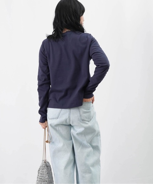 LUCA/LADY LUCK LUCA(ルカ/レディラックルカ)の「LC/LLL 40フライスロゴロンT/コットンフライスTシャツ(Tシャツ/カットソー・レディース・オートミール/ネイビー/オフホワイト・FREE)」の17枚目の写真