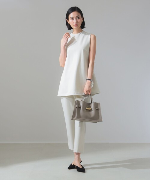 ■専用■美品 デミルクス ビームス 1,7万 フランス製生地のパンツ ホワイト Demi-Luxe BEAMS（デミルクス ビームス）BAUM UND PFERDGARTEN