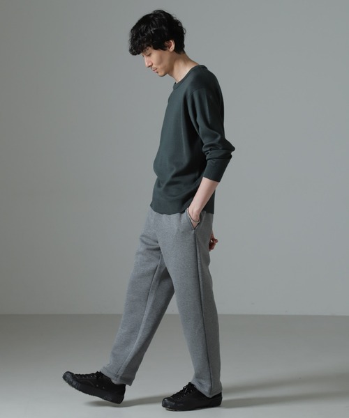 NANO universe（ナノユニバース）の「ボンディングトレーナーパンツ（スウェットパンツ・メンズ・グレー/チャコール・L/M）」の10枚目の写真