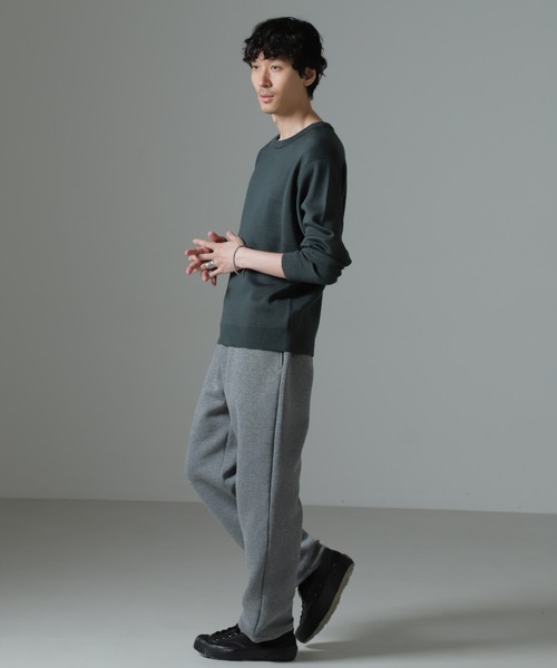 NANO universe（ナノユニバース）の「ボンディングトレーナーパンツ（スウェットパンツ・メンズ・グレー/チャコール・L/M）」の9枚目の写真