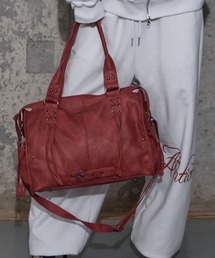 FANCYCLUB ベルトウォッシングショルダーバッグ　babypink 韓国 Belted Washing Leather Bag (Baby Pink) F25QE990 | ファッション通販