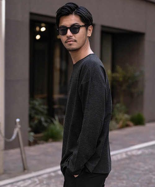 CavariA/キャバリア』ボートネック 長袖カットソー（Tシャツ