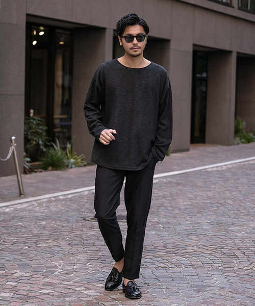 SILVER BULLET(シルバーバレット)の「『CavariA/キャバリア』ボートネック 長袖カットソー(Tシャツ/カットソー・メンズ・グレー/ベージュ/ブラック・L/M)」の8枚目の写真