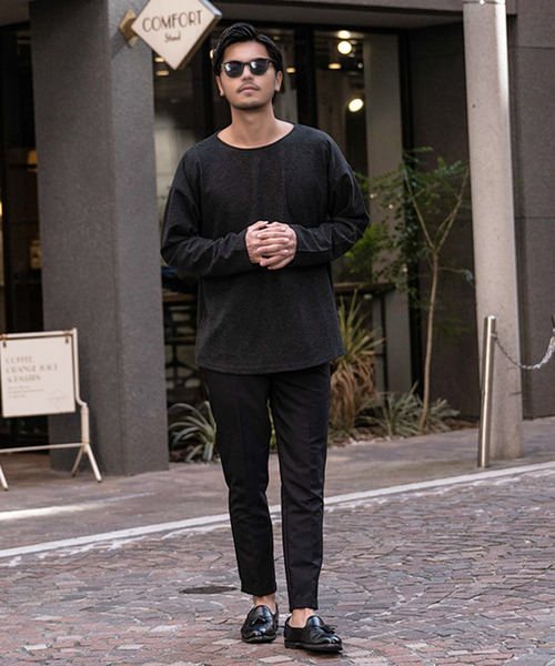 SILVER BULLET(シルバーバレット)の「『CavariA/キャバリア』ボートネック 長袖カットソー(Tシャツ/カットソー・メンズ・グレー/ベージュ/ブラック・L/M)」の9枚目の写真