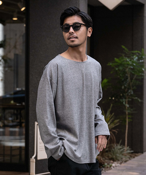 SILVER BULLET(シルバーバレット)の「『CavariA/キャバリア』ボートネック 長袖カットソー(Tシャツ/カットソー・メンズ・グレー/ベージュ/ブラック・L/M)」の11枚目の写真