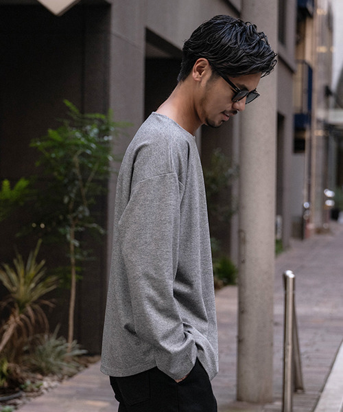 SILVER BULLET(シルバーバレット)の「『CavariA/キャバリア』ボートネック 長袖カットソー(Tシャツ/カットソー・メンズ・グレー/ベージュ/ブラック・L/M)」の12枚目の写真