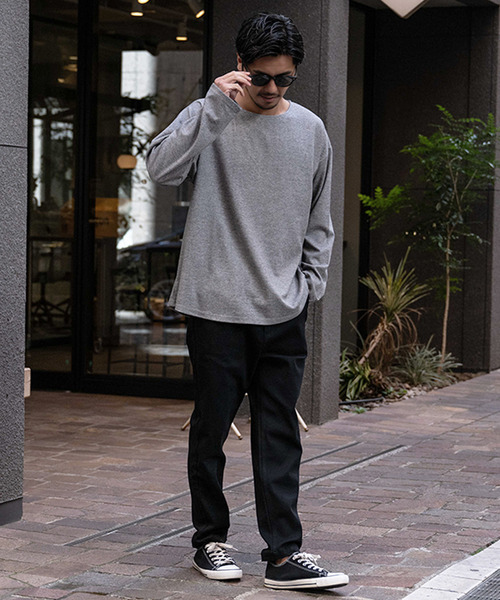 SILVER BULLET(シルバーバレット)の「『CavariA/キャバリア』ボートネック 長袖カットソー(Tシャツ/カットソー・メンズ・グレー/ベージュ/ブラック・L/M)」の15枚目の写真