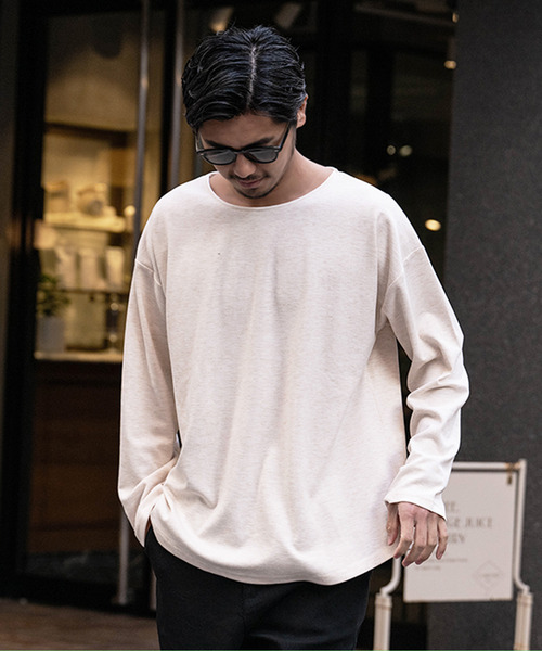 SILVER BULLET(シルバーバレット)の「『CavariA/キャバリア』ボートネック 長袖カットソー(Tシャツ/カットソー・メンズ・グレー/ベージュ/ブラック・L/M)」の16枚目の写真