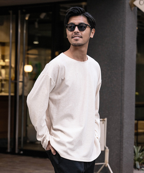 SILVER BULLET(シルバーバレット)の「『CavariA/キャバリア』ボートネック 長袖カットソー(Tシャツ/カットソー・メンズ・グレー/ベージュ/ブラック・L/M)」の17枚目の写真