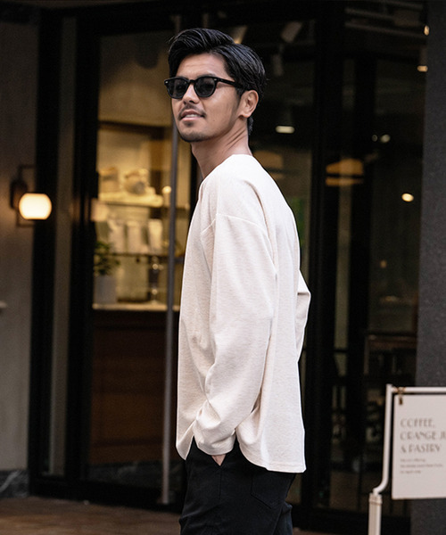 SILVER BULLET(シルバーバレット)の「『CavariA/キャバリア』ボートネック 長袖カットソー(Tシャツ/カットソー・メンズ・グレー/ベージュ/ブラック・L/M)」の18枚目の写真